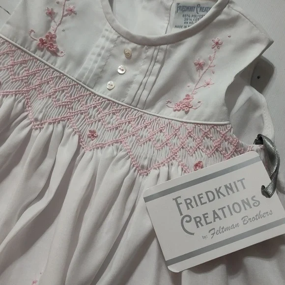 Friedknit Creations By Feltmant Brothers Smocked Dress 3m - Picture 6 of 8